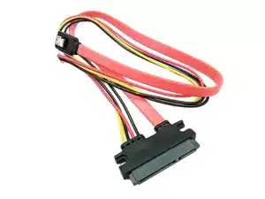4-pin Molex to SATA power cable with rugged shielding for HDD SSD link.