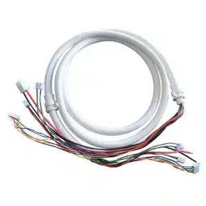 Medical vehicle harness with reinforced power distribution, full-coverage protective sleeving, and vibration-proof automotive connectors.