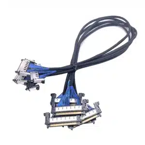 Industrial HD LVDS screen cable with twisted pair shielding and high-density connectors.
