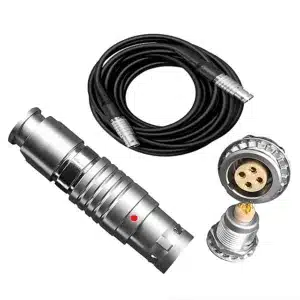 Medical control harness with push-pull self-locking circular connectors, full-coverage protective sleeving, and multi-core signal wiring.