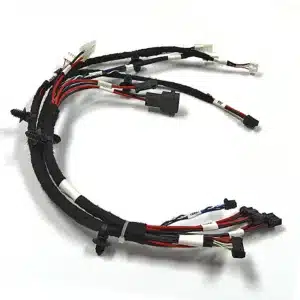 Internal control harness with high-density logic wiring, full-coverage protective sleeving, and secure board-to-board connectors.