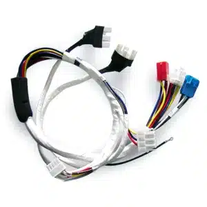 Washing machine harness with moisture-resistant insulation, vibration-proof locking connectors, and precision-branched motor wiring.