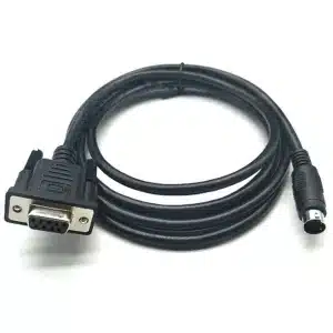 IP67 rated Mini DIN to DB9 serial cable with rugged shielding for outdoor use.