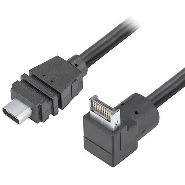 USB 3.1 Female to USB Type E Male 90° Cable
