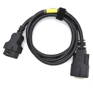 BMW diagnostic auscultation cable with rugged shielding for engine testing.