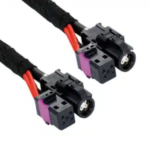 HSD 44-pin to RGB video cable with rugged shielding for car display link.