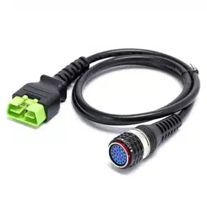 Main diagnostic test cable for Volvo and Renault trucks with rugged shielding.