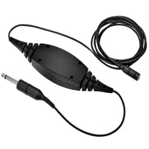 3.5mm to 6.35mm audio cable with PCBA overmolding for signal stability.