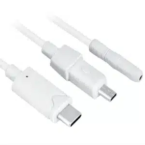 Mini USB 8-pin to USB 3.1 medical cable with rugged shielding for signal.