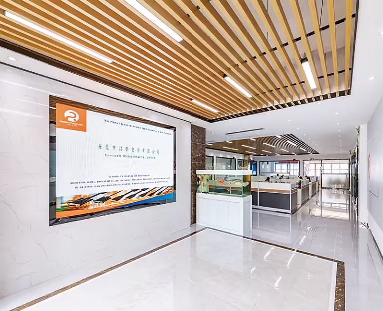 Romtronic's professional office area designed for efficient project coordination and global client communication.