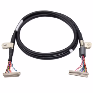 DF13 to DF14 LVDS cable with Hirose-compatible connectors and twisted pair shielding.