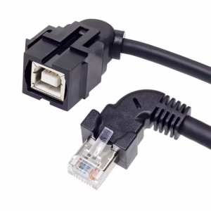 Industrial server cable with low-impedance power wiring, full-coverage protective insulation, and heavy-duty friction-lock connectors.