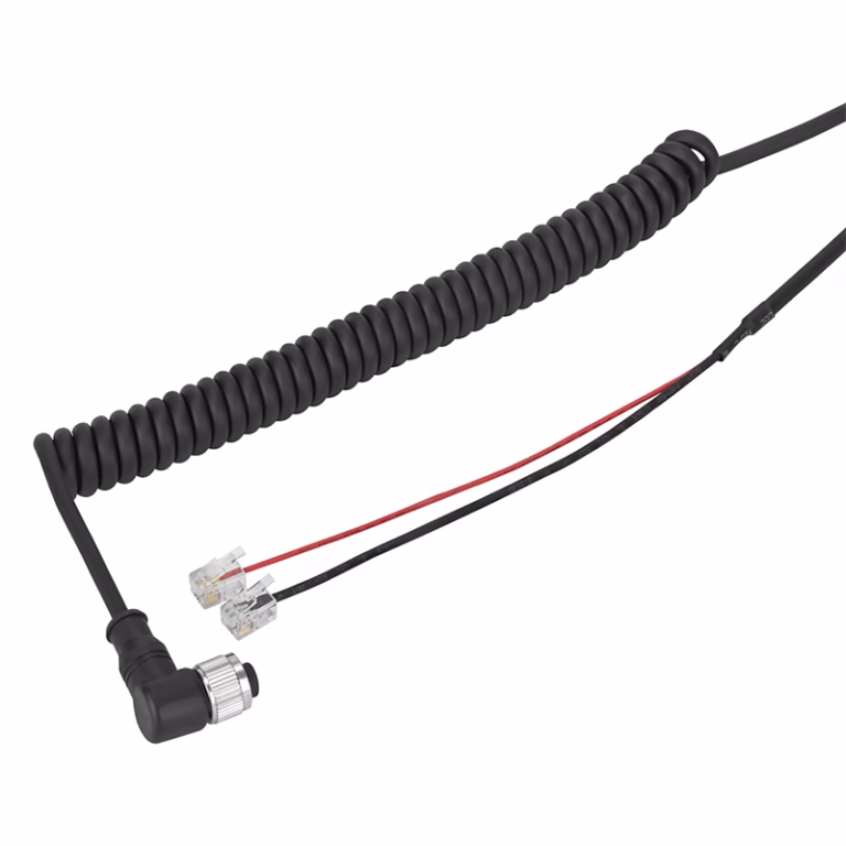 High Quality Drag-Chain Cable M12 Female 90° to RJ11 Male