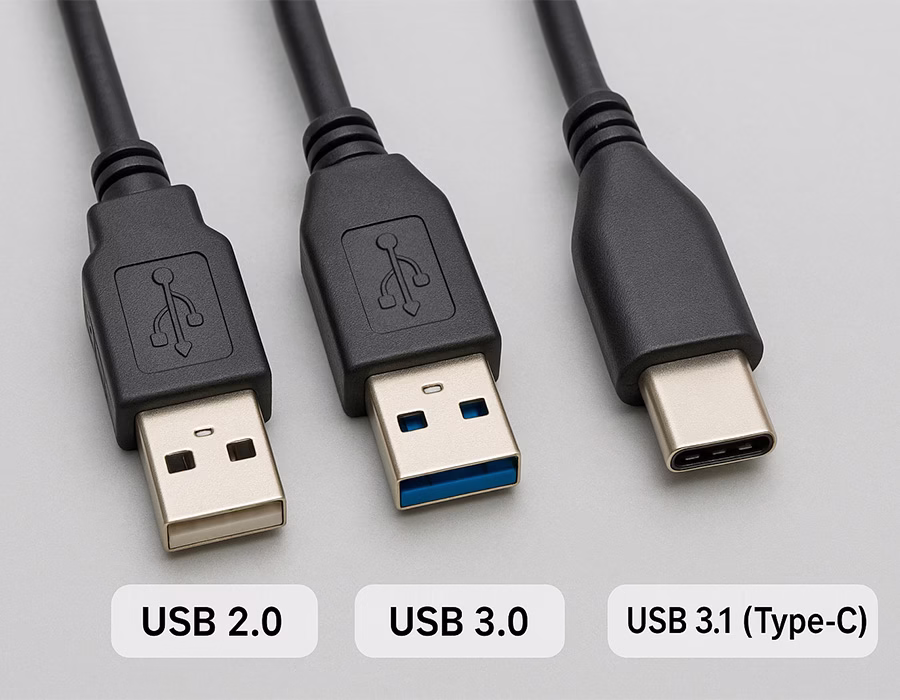 USB 2.0 vs 3.0 vs 3.1