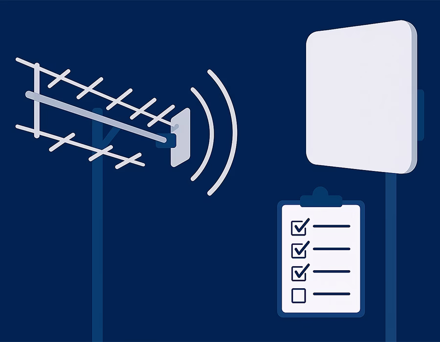 Contract Manufacturing Antenna Setup Illustration