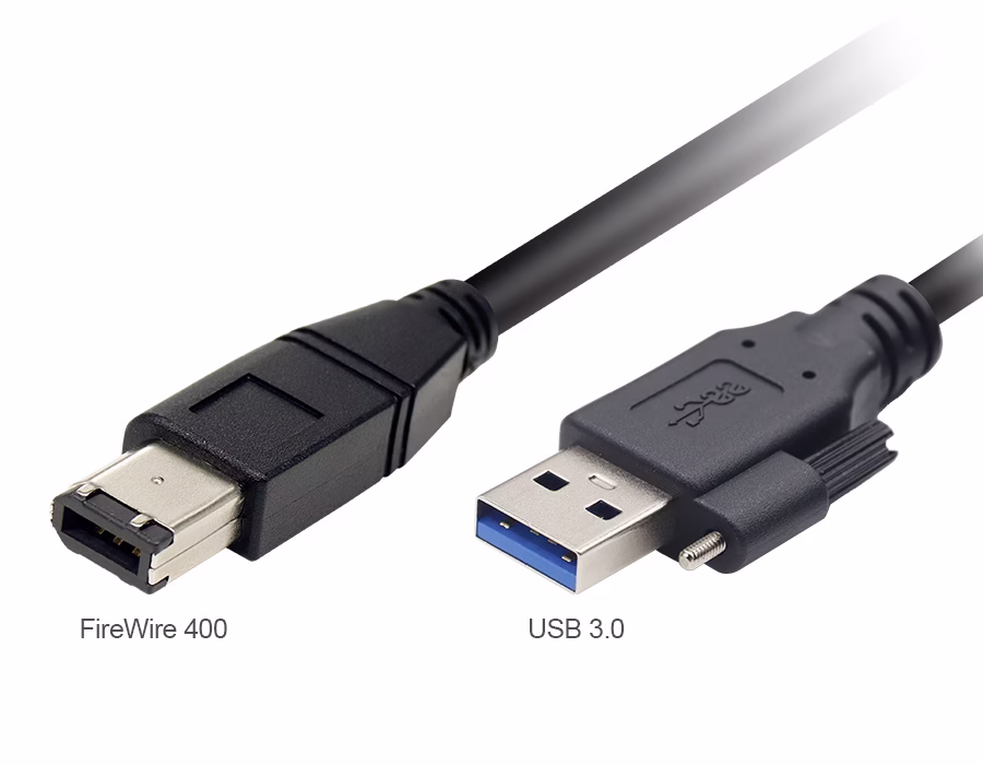 FireWire 400 vs USB 3.0 connector comparison