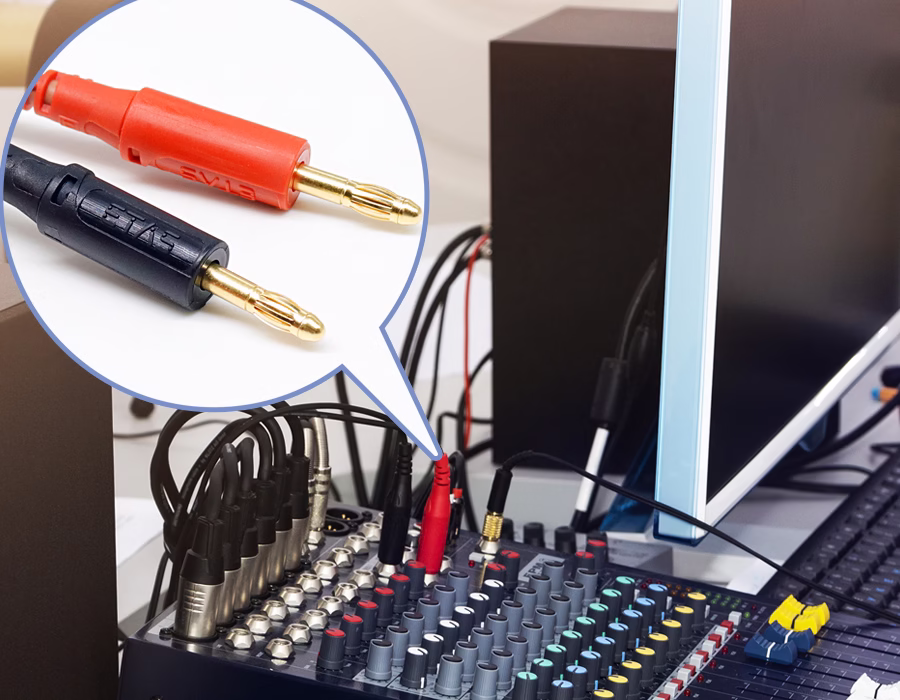 Professional banana plug termination