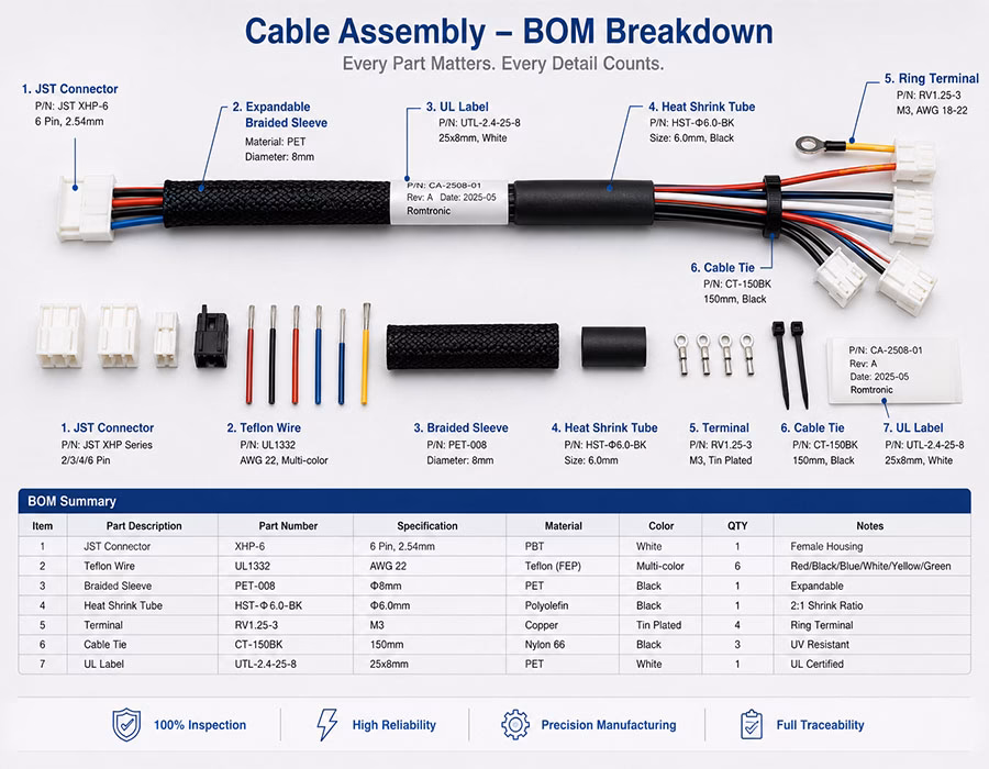 Cable Assembly - BOM Breakdown
