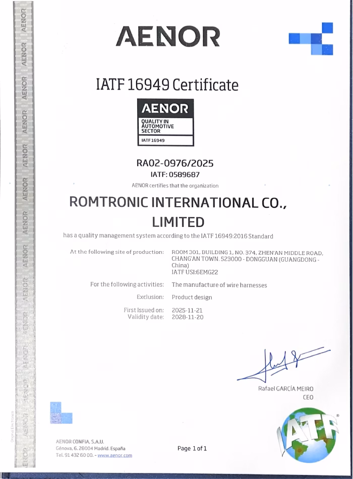 IATF 16949 Certified Automotive Quality Management System
