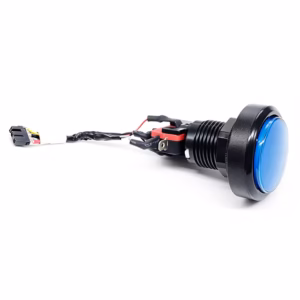Illuminated push button switch cable assembly with blue LED indicator