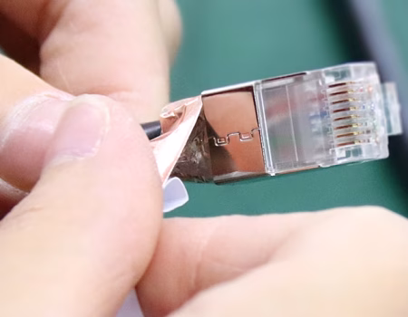 Industrial cable with copper foil wrap for superior EMI and RFI protection.