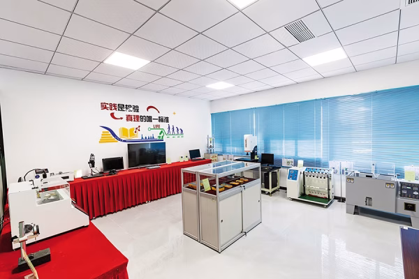 An advanced in-house laboratory at Romtronic featuring precision testing equipment for electrical, mechanical, and environmental cable validation