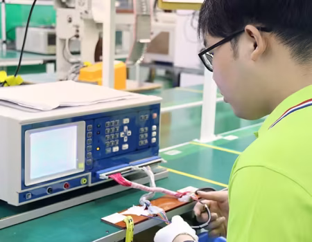 High-precision LVDS cable electrical performance testing for signal integrity.
